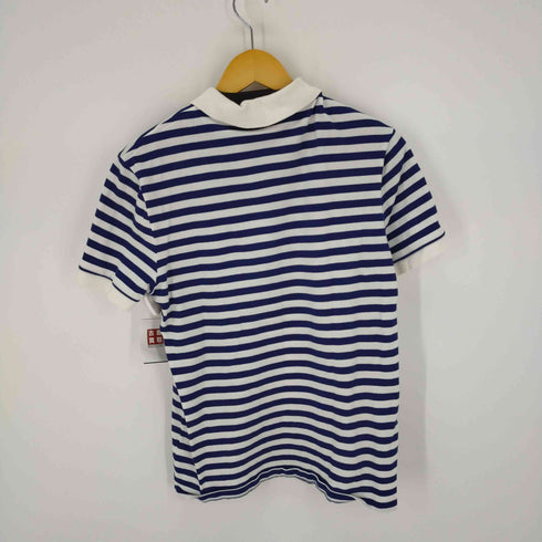 ラコステ LACOSTE REGULAR FIT ワッペンボーダーS/Sポロシャツ レディース JPN:M