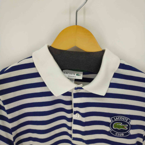 ラコステ LACOSTE REGULAR FIT ワッペンボーダーS/Sポロシャツ レディース JPN:M