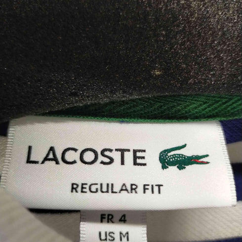 ラコステ LACOSTE REGULAR FIT ワッペンボーダーS/Sポロシャツ レディース JPN:M