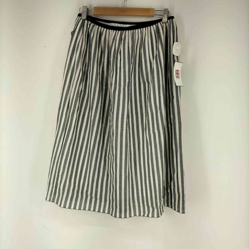 ランバンコレクション LANVIN COLLECTION ストライプ ミディ丈スカート レディース