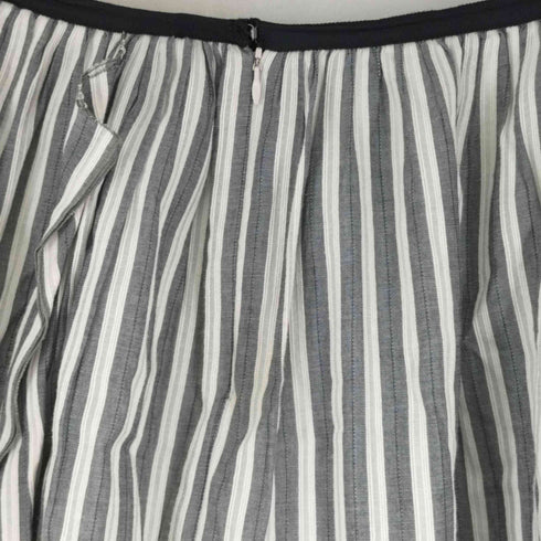 ランバンコレクション LANVIN COLLECTION ストライプ ミディ丈スカート レディース