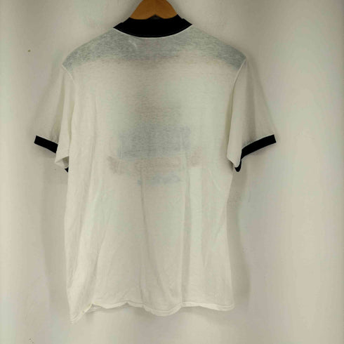 80-90s MADE IN USA フロントプリント リンガーTシャツ NOB HILL メンズ import:XL