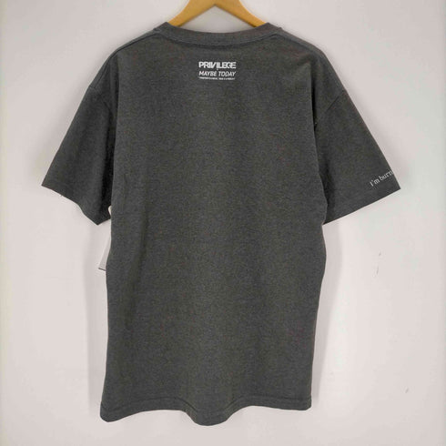 プリビレッジ PRIVILEGE MAYBE TODAY 霜降り クルーネックTシャツ メンズ