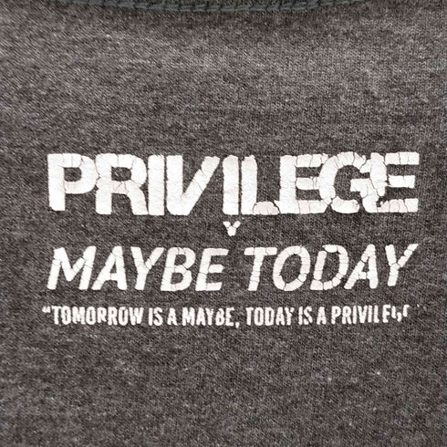 プリビレッジ PRIVILEGE MAYBE TODAY 霜降り クルーネックTシャツ メンズ