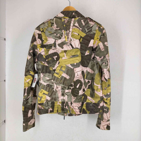 ジョンガリアーノ JOHN GALLIANO MADE IN ITALY 総柄 ダブルジップジャケット メンズ