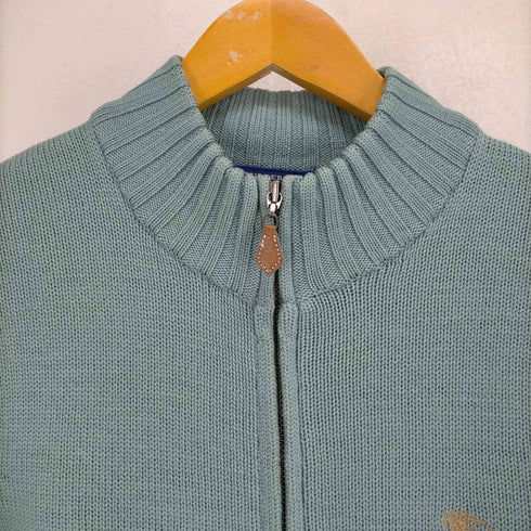 バーバリーブルーレーベル BURBERRY BLUE LABEL ロゴ刺繍ドライバーズニット レディース JPN:38