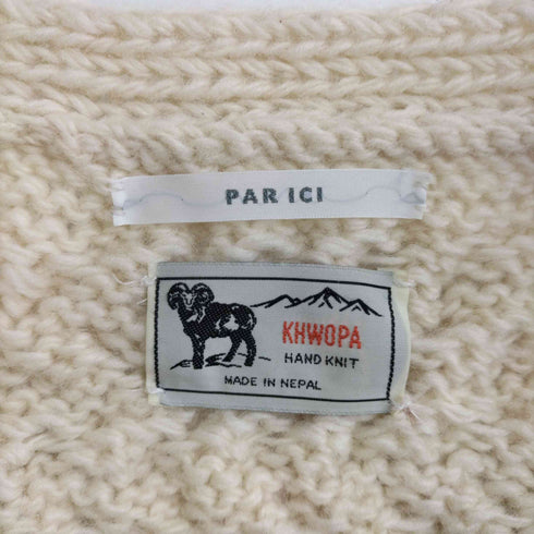 パーリッシィ PAR ICI 20AW KHWOPA ネパールウール Vネックニット カーディガン レディース FREE