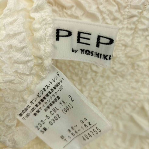 ヨシキヒシヌマ PEPLUM by YOSHIKI HISHINUMA ノースリーブプリーツブラウス レディース 154~162