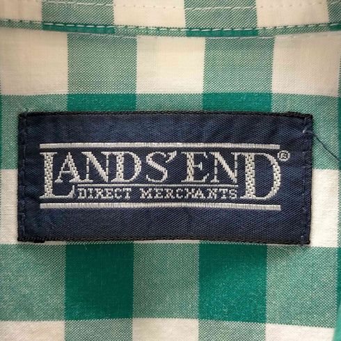 ランズエンド LANDS END マレーシア製 ギンガムチェック ボタンダウンシャツ メンズ JPN:M
