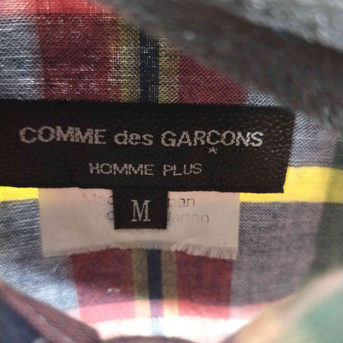 コムデギャルソンオムプリュス COMME des GARCONS HOMME PLUS AD2007 マドラスチェックシャツ 半袖 メンズ JPN:M