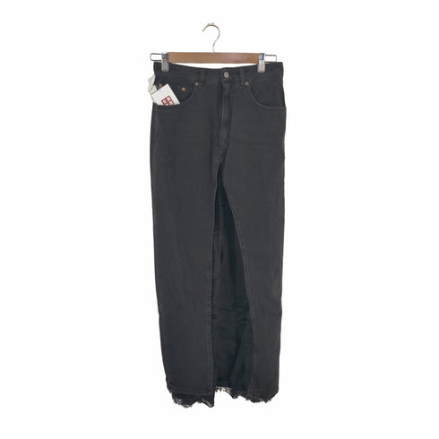 エムエムシックス メゾンマルジェラ MM6 Maison Margiela マルチウエア ブラックデニム ロングスリット スカート レディース EUR:38