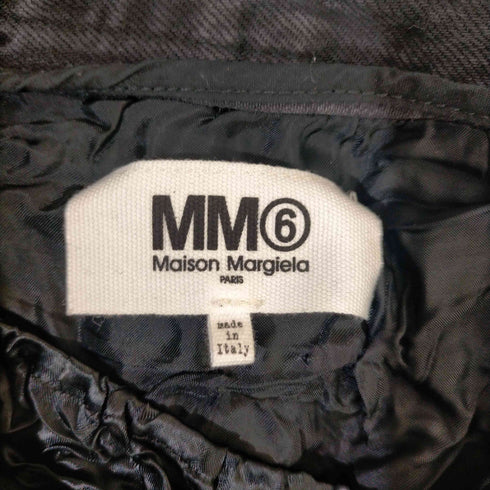 エムエムシックス メゾンマルジェラ MM6 Maison Margiela マルチウエア ブラックデニム ロングスリット スカート レディース EUR:38