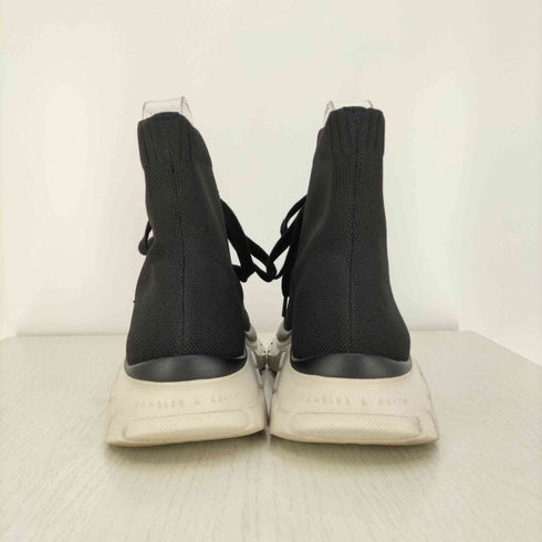 チャールズキース CHARLES & KEITH Knitted Sock High-Top Sneakers ニットソックス ハイトップスニーカー レディース JPN:24.5