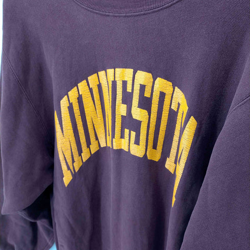 チャンピオン Champion 80S トリコタグ REVERSE WEAVE USA製 MINNESOTAプリント カレッジ スウェット メンズ import:L