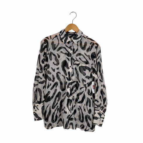 ザラ ZARA シースルー総柄シャツ レディース JPN:S