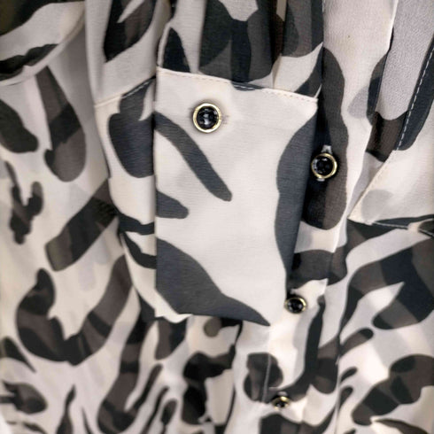 ザラ ZARA シースルー総柄シャツ レディース JPN:S