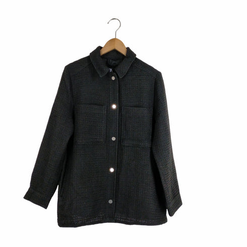 ザラ ZARA テクスチャーツイードシャツジャケット レディース JPN:S