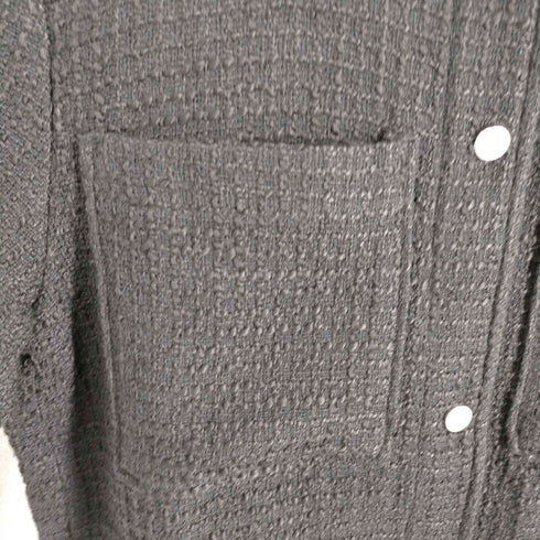 ザラ ZARA テクスチャーツイードシャツジャケット レディース JPN:S