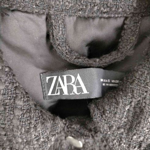 ザラ ZARA テクスチャーツイードシャツジャケット レディース JPN:S