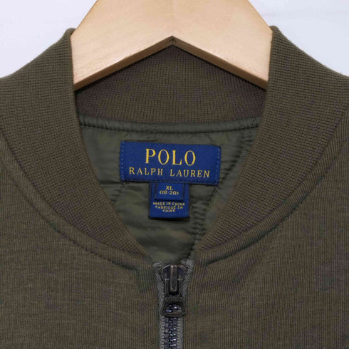 ポロラルフローレン POLO RALPH LAUREN 裏地キルティング スウェットボンバージャケット ma-1 メンズ import:XL