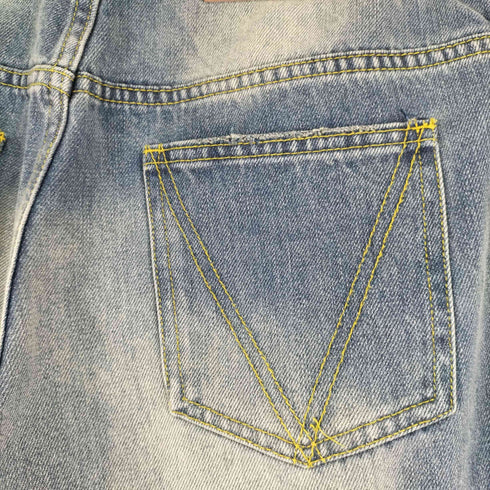 MUKHINA HOMME ジッパーフライ ダメージブーツカットデニム メンズ JPN:M