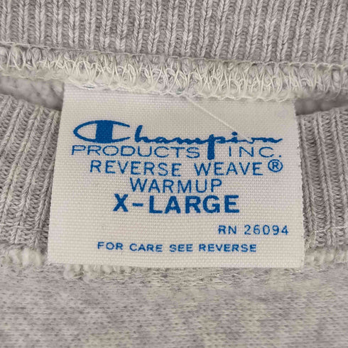 チャンピオン Champion 青タグ復刻 REVERSE WAEVE 無地スウェット メンズ import:XL