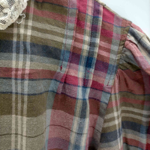 ラルフローレン RALPH LAUREN 90s フリル タータンチェックシャツ レディース 8