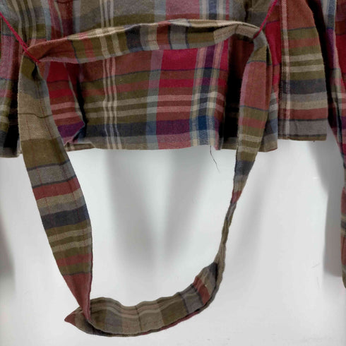 ラルフローレン RALPH LAUREN 90s フリル タータンチェックシャツ レディース 8