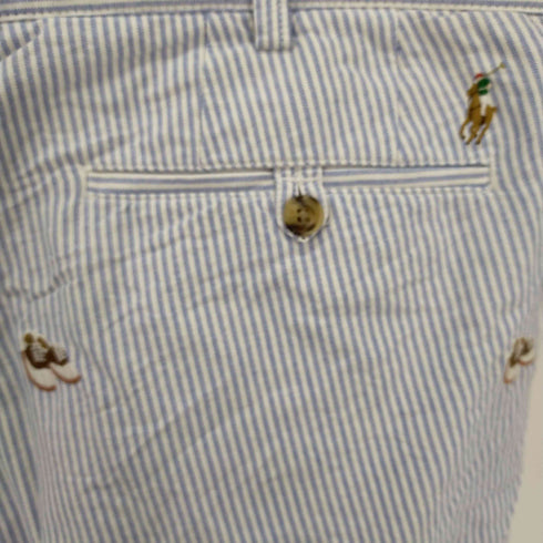 ポロラルフローレン POLO RALPH LAUREN ストライプショーツ 靴刺繍 メンズ 40