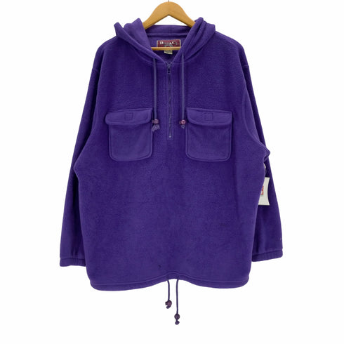 デニムアンドコー Denim&Co 両フラップ プルオーバーフリース メンズ 2X