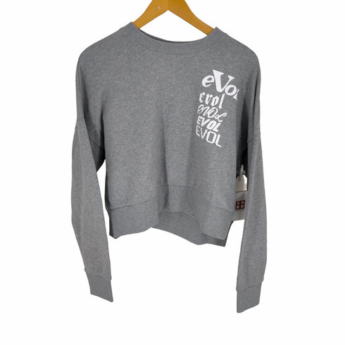 アールト AALTO 18W HEAVY JERSEY PULLOVER WITH TUNNEL フロントプリント サイドスリット クロップドトレーナー レディース FR:36