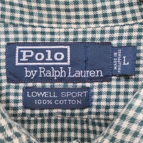 ポロラルフローレン POLO RALPH LAUREN lowell sport ギンガムチェック 長袖シャツ メンズ JPN:L