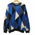 ペリーエリス PERRY ELLIS 00s 香港製 幾何学模様コットンニット メンズ import:L