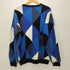 ペリーエリス PERRY ELLIS 00s 香港製 幾何学模様コットンニット メンズ import:L