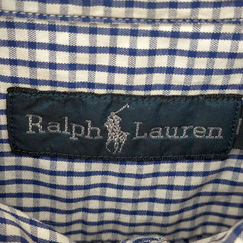 ラルフローレン RALPH LAUREN ポニー刺繍 ボタンダウン ギンガムチェックシャツ メンズ 170