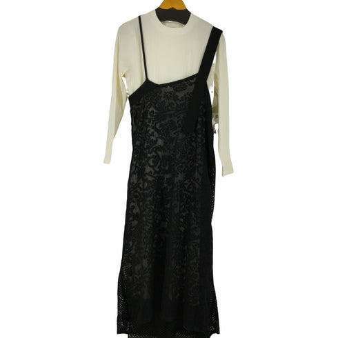 アメリヴィンテージ Ameri VINTAGE SUSPENDER KNIT LACE DRESS レディース JPN:M