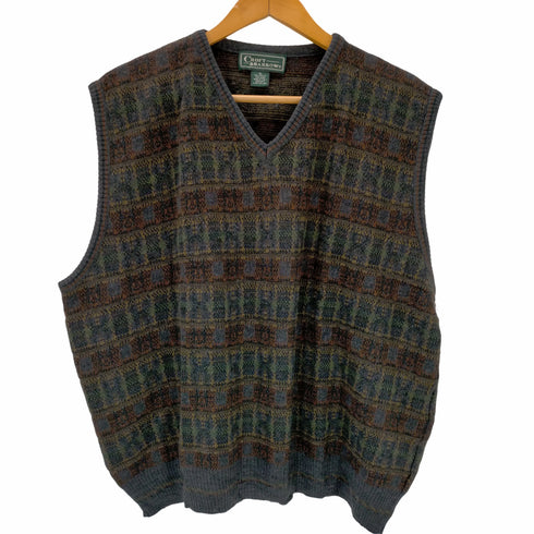 クラフトアンドバロー Croft&Barrow イタリア製 ウールニットベスト メンズ import:XL
