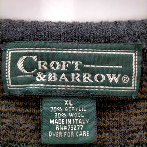 クラフトアンドバロー Croft&Barrow イタリア製 ウールニットベスト メンズ import:XL