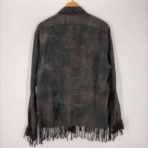 ポールスミスロンドン Paul Smith LONDON フリンジ リネンシルクシャツ ムラ染め メンズ import:L
