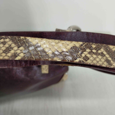 ジャンニキャリーニ GIANNI CHIARINI イタリア製 パイソン柄 デザインショルダーバッグ レディース