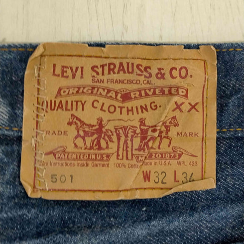 リーバイス Levis 80s USA製 501 ボタン裏546 ハチマル ボタンフライ デニムパンツ メンズ