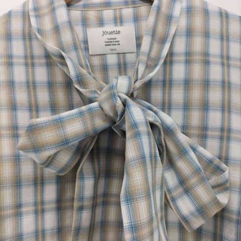 ジュエティ jouetie チェック ボウタイ ショートスリーブシャツ レディース JPN:M