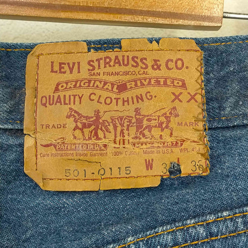 リーバイス Levis 80s USA製 501 ボタン裏653 ボタンフライ デニムパンツ メンズ 34×36