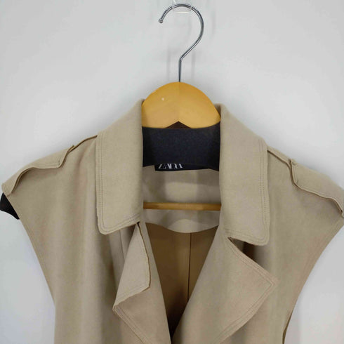 ザラ ZARA スエードタッチロングベスト レディース import:M