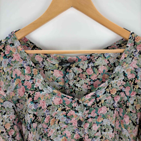 90s レーヨン 小花柄ワンピース レディース L