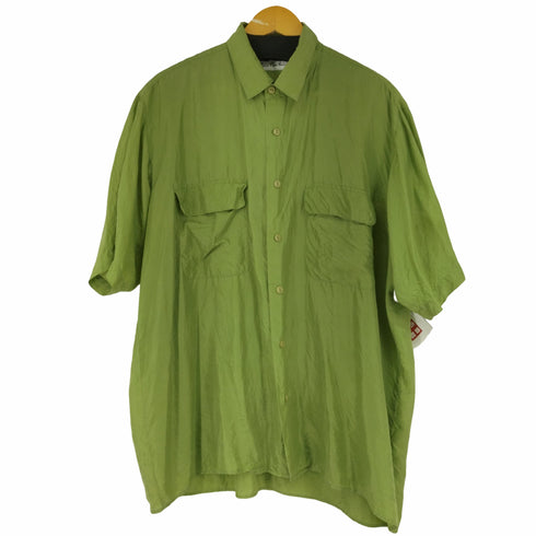 フロントポケット S/S シルクシャツ レディース