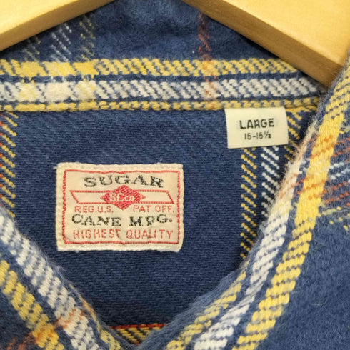 シュガーケーン SUGAR CANE ツイルチェック ロングスリーブシャツ ワークシャツ メンズ JPN:L