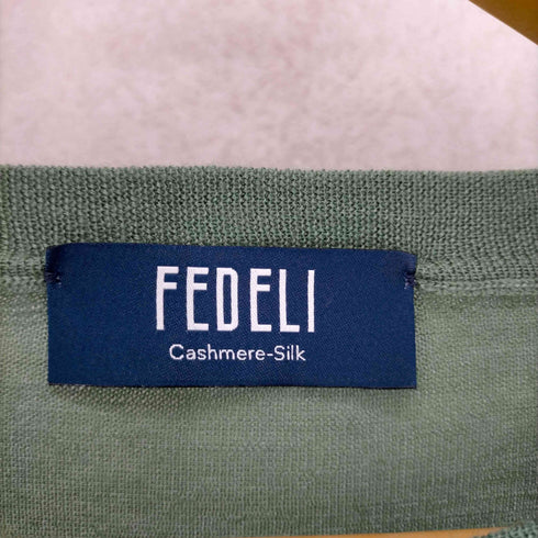 23AW FEDELI イタリア製 カシミヤ/シルク クルーネックセーター メンズ EUR:50