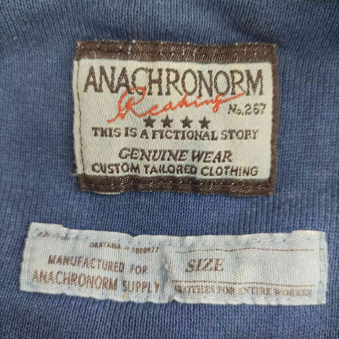 アナクロノーム Anachronorm ダメージ加工オーバーダイクルーネックスウェット メンズ
