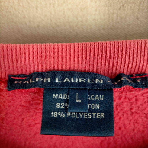 ラルフローレン RALPH LAUREN ポニー刺しゅうバイカラークルーネックスウェット レディース JPN:L
